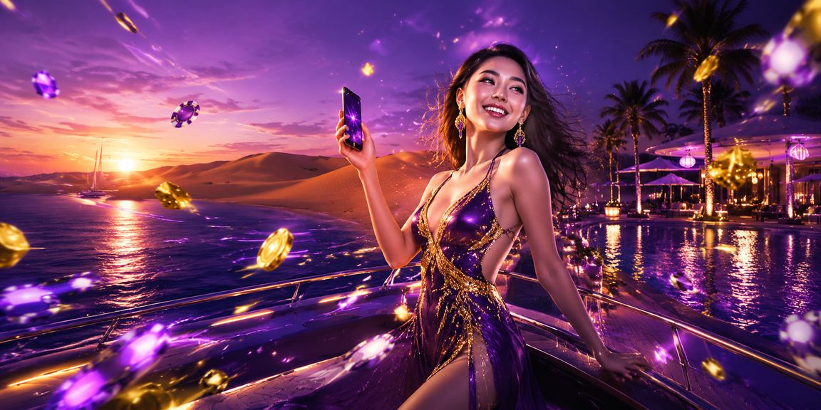 Màn hình neon casino rực rỡ tại Mũi Né với người dùng chơi casino trên điện thoại đêm khuya